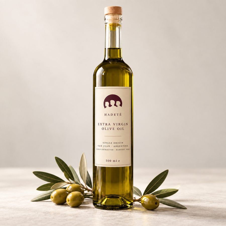 Bottle of Hadeté extra virgin olive oil