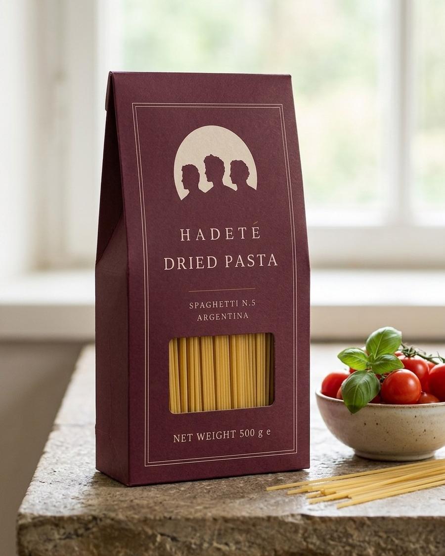 Box of Hadeté dried pasta, Spaghetti N.5